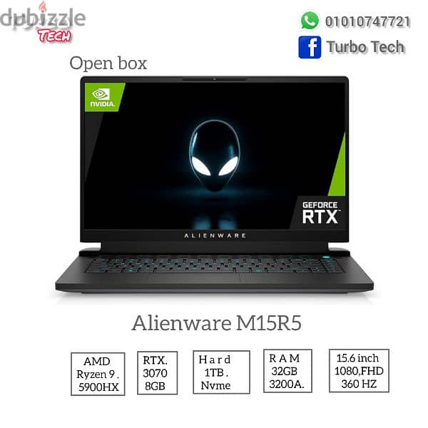 dell Alienware M15/Ryzen 9 hx/rtx 3070/32ram 0