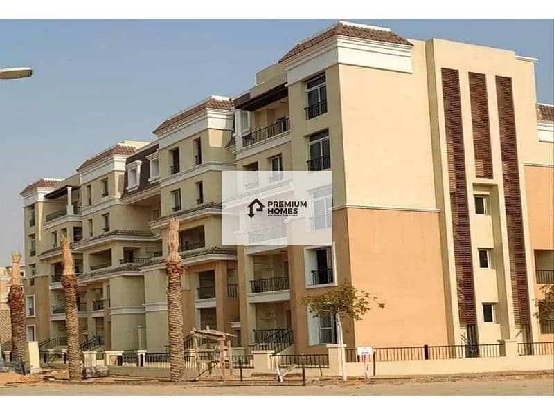 3 bedroom apartment for immediate delivery for sale, with a view of Palm Hills and villas in Sarai Compound in Mostakbal City, at a bargain price. . . . . 1