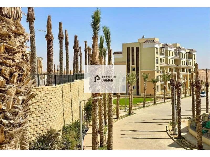 3 bedroom apartment for immediate delivery for sale, with a view of Palm Hills and villas in Sarai Compound in Mostakbal City, at a bargain price. . . . . 2