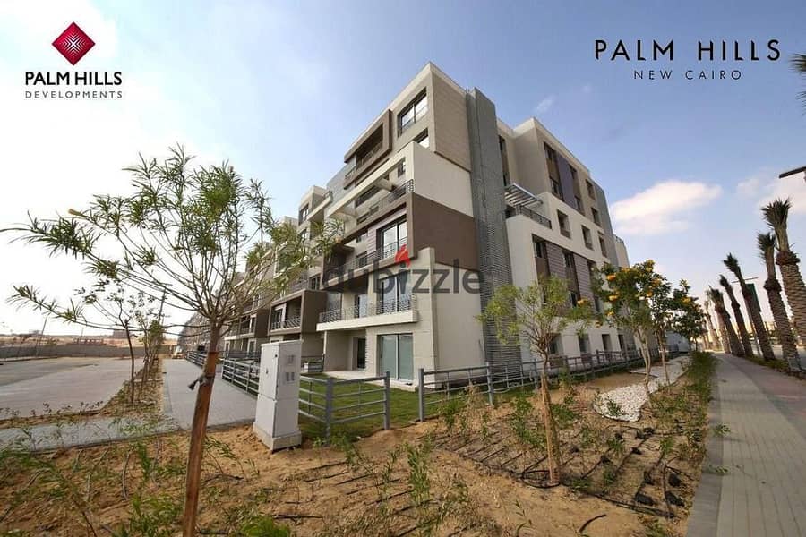 Apartment for sale in a very special location, Badya Palm Hills Compound, in the heart of 6 October, fully finished units, in installments over 8 year 2