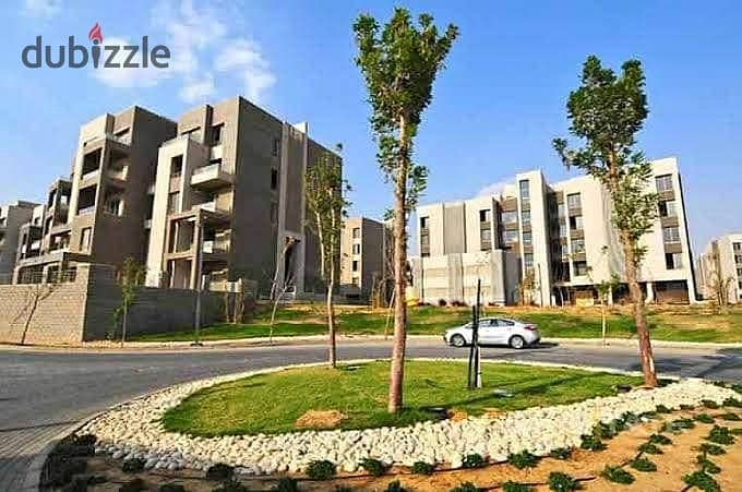 Apartment for sale in a very special location, Badya Palm Hills Compound, in the heart of 6 October, fully finished units, in installments over 8 year 7