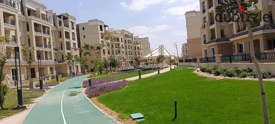 Apartment for sale with an area of 131 m²   In New Cairo, Saray Compound   Next to all services   With a down payment of 730 thousand and the rest in 0