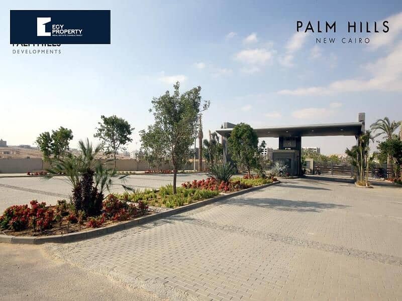 اقل سعر شقة  للبيع , فى كمبوند بالم هيلز التجمع -Palm hills new cairo , بالتقسيط 8 سنوات واقل مقدم . 5