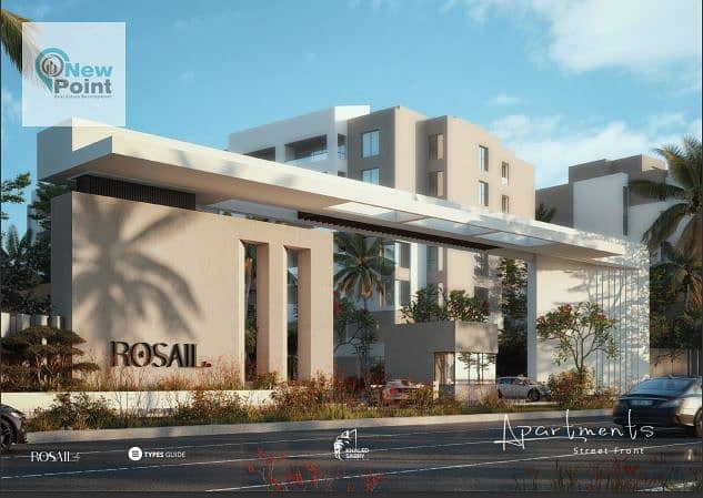 Ground floor apartment with a garden, 3 rooms, a distinctive landscape view, fully finished, in Rosail City Compound, with installments over 10 years 0