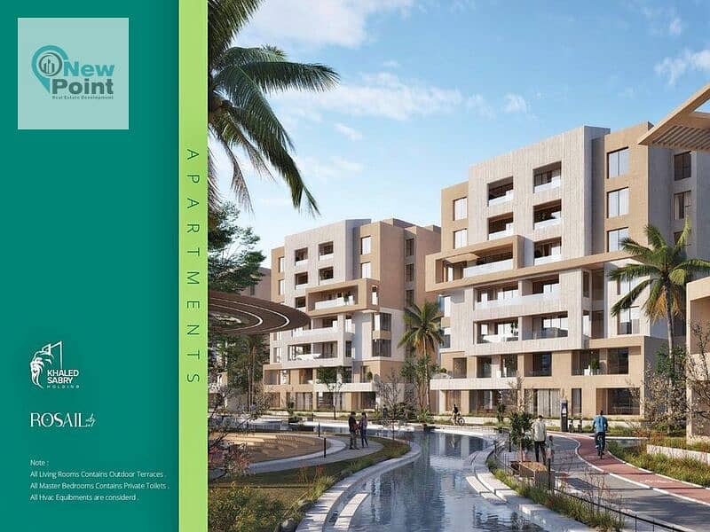 With a down payment of only 500 thousand and installments of up to 10 years, own a 3-bedroom ground floor apartment with a garden view landscape in a 5