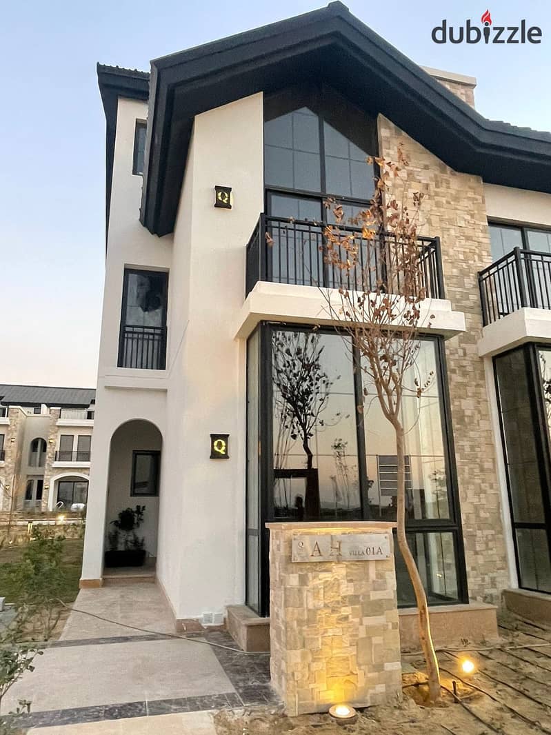 Immediately inspected and received Villa Corner 210m for sale in installment in the compound next to the AUC in The Marq 10