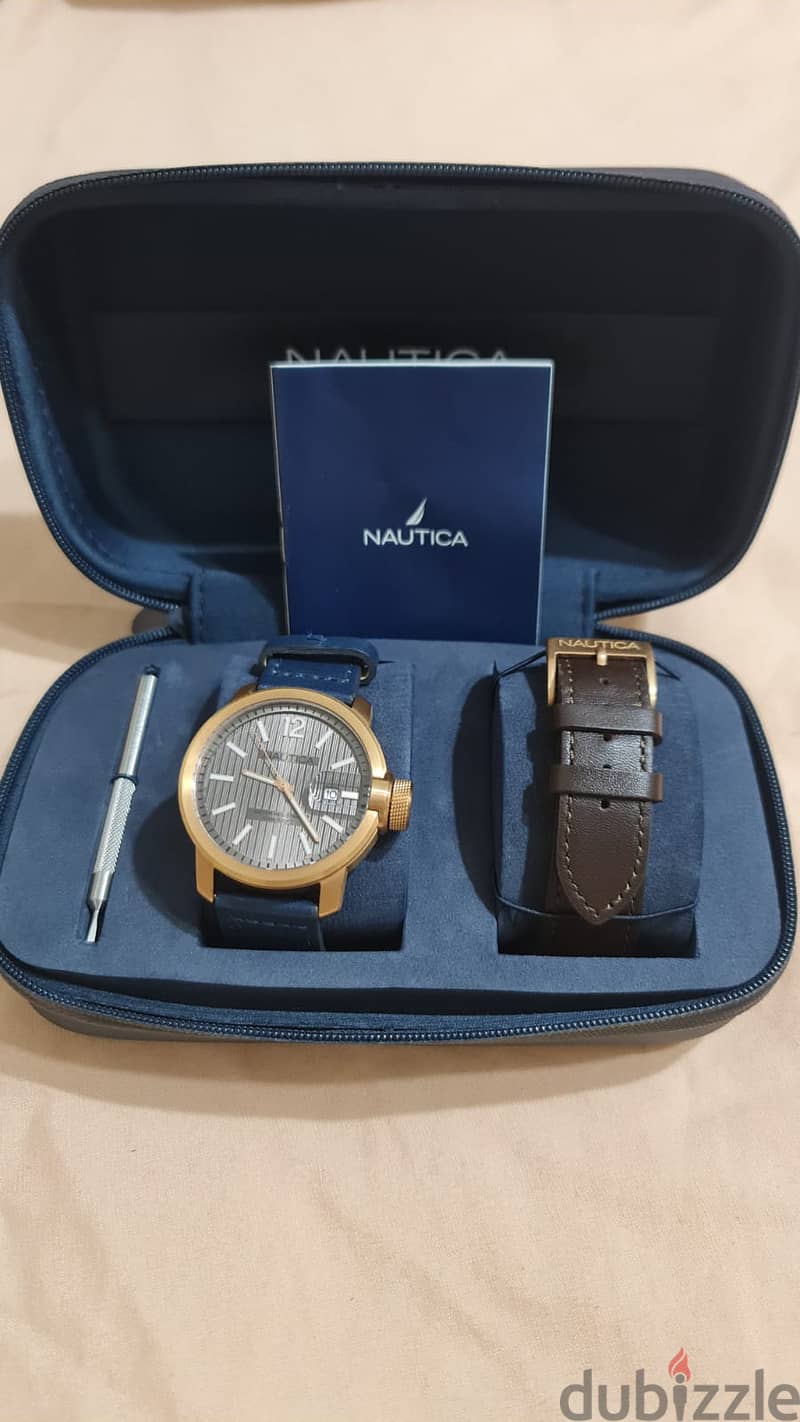 Brand New Nautica Original Watch – Comes with 2 Genuine Leather Straps 6