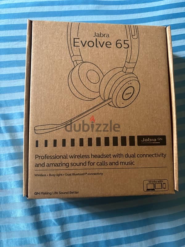 Jabra evolve 65 wireless new sealed headphone 0