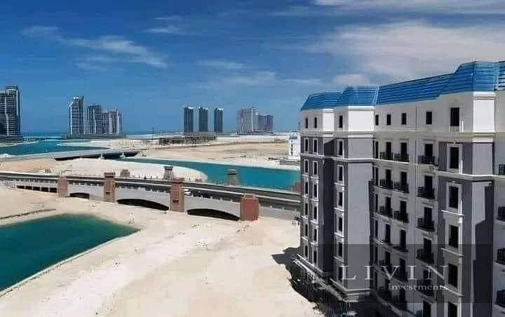 Ready To Move 3Bedrooms apartment for sale in new alamein , Latiny district, Fully Finished , Sea and lagoons view + City edge Towers overlooking 2