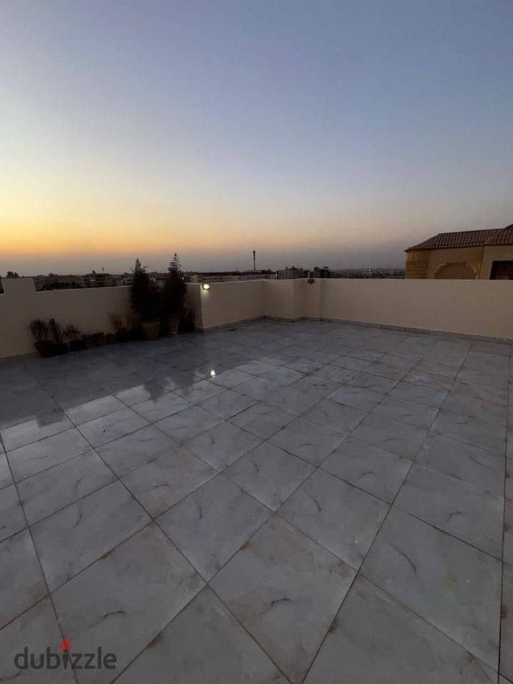 Roof studio for rent in Al-Yasmeen in front of Petro Sport Stadium and North 90 4