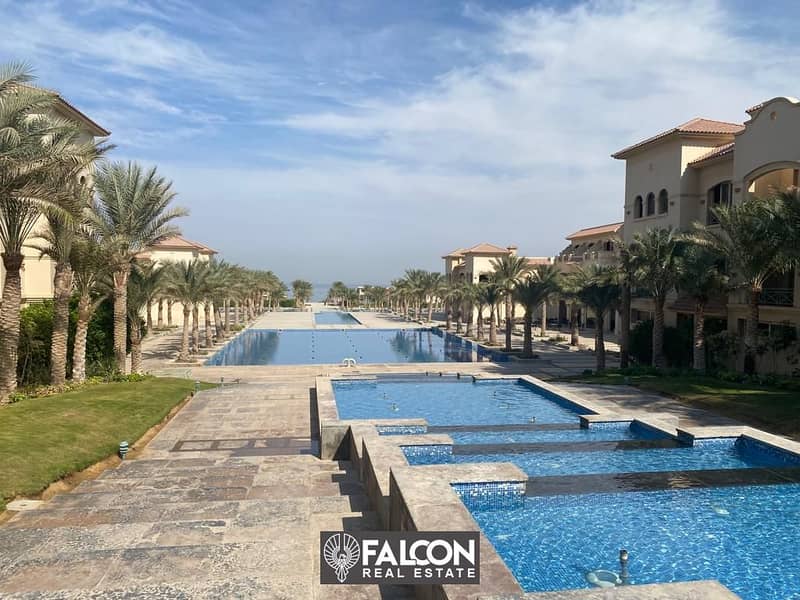 3-room chalet, immediate delivery and ready to move in, fully finished, with pool & sea  view , in a prime location in La Vista 6 - Sokhna  . 23