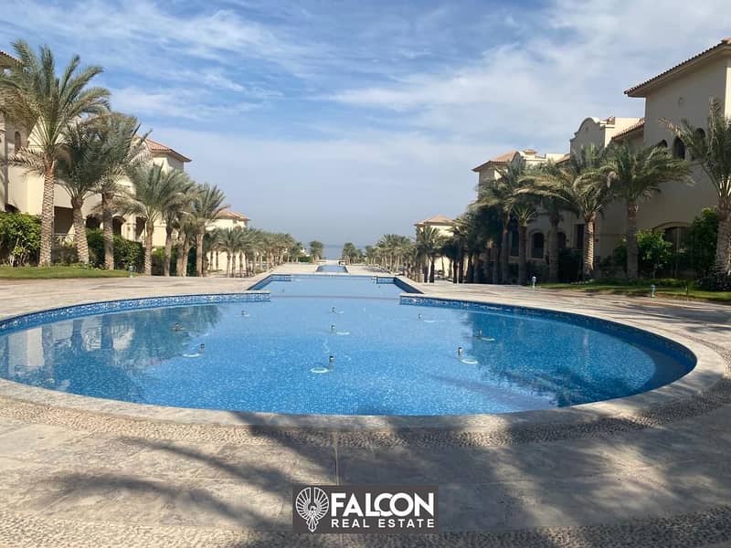 3-room chalet, immediate delivery and ready to move in, fully finished, with pool & sea  view , in a prime location in La Vista 6 - Sokhna  . 24