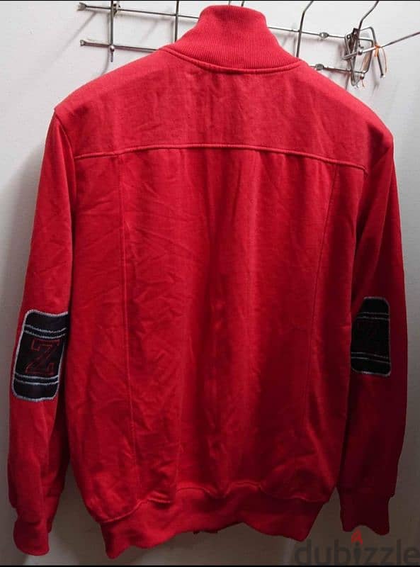 جاكيت Zara سويتشيرت أحمر  بسوستة رجالي و شبابي Red sweatshirt for men 1