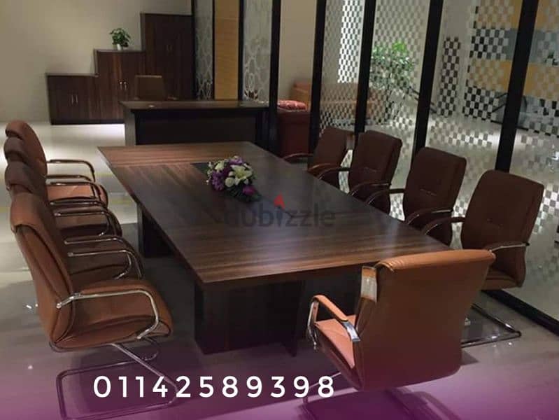 meeting table - ترابيزة اجتماعات ٢٤٠*١٢٠ سم خشب mdf اسباني مستورد 1