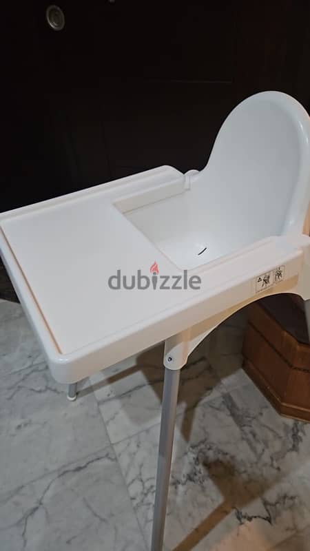 ikea antilop high chair with tray كرسى ايكيا white 3