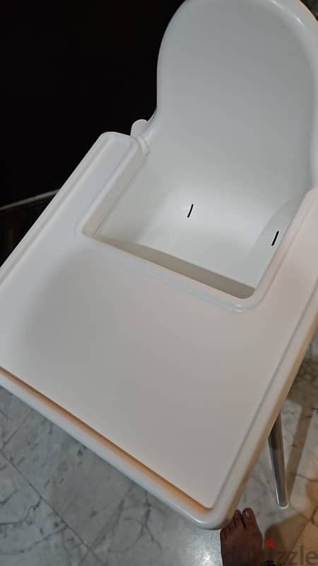 ikea antilop high chair with tray كرسى ايكيا white 4