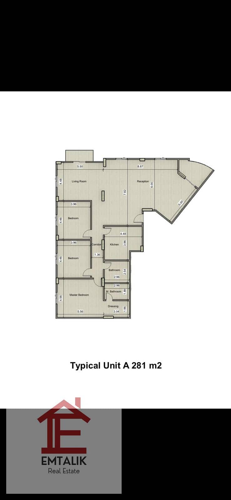 Apartment for sale in the Fifth Settlement in the West Golf Extension at the lowest price per meter , Apartment area: 282 square meters. 9