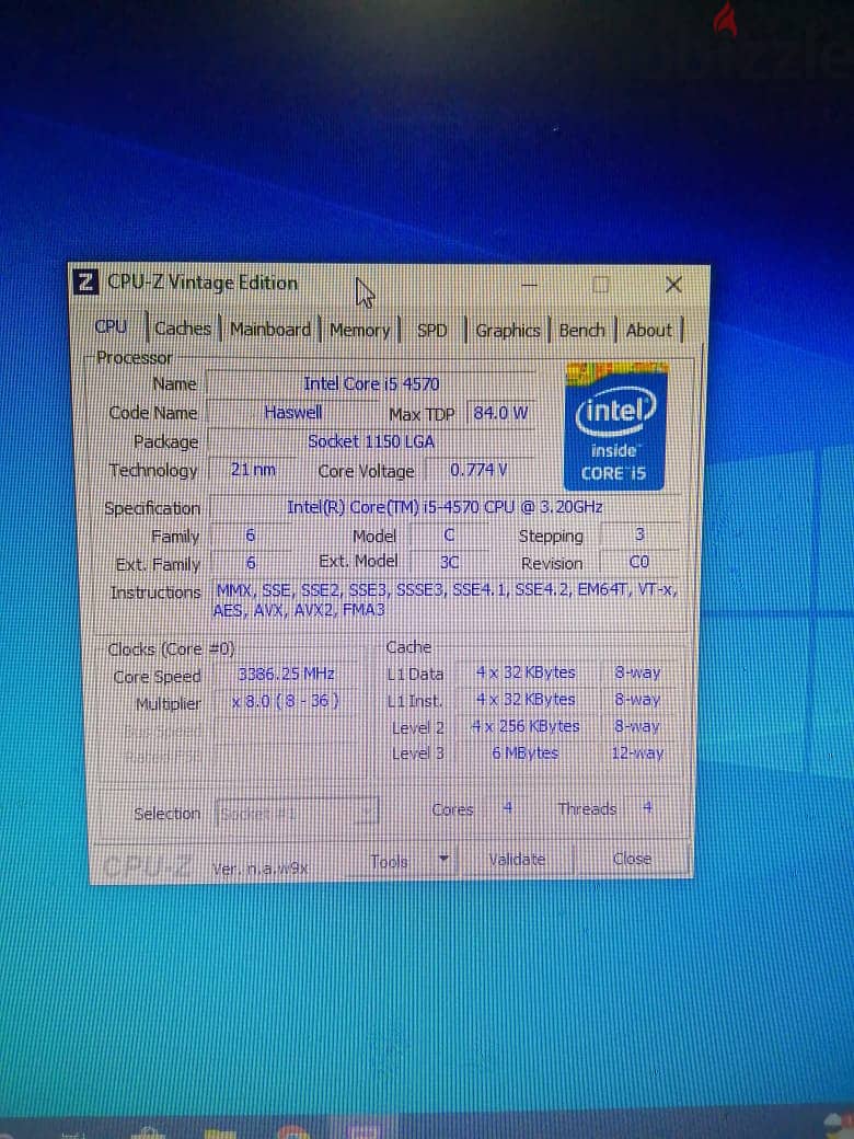 بوروسيسور core I5 4570 3.2GH 2