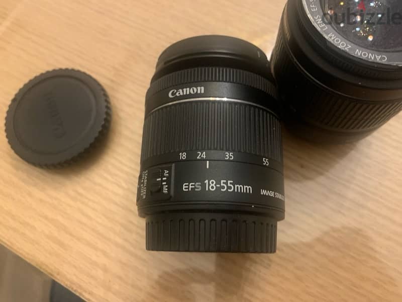 2 canon lenses Efs 18-55 1