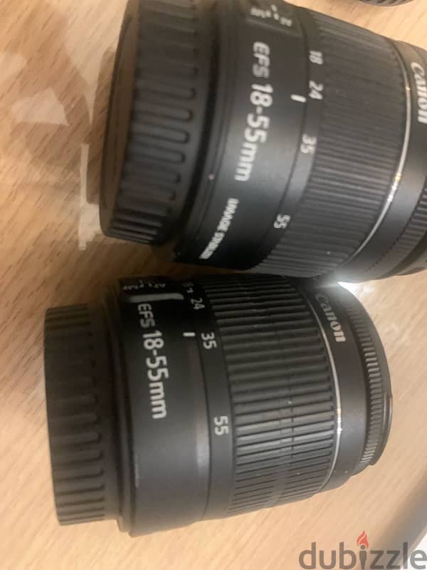 2 canon lenses Efs 18-55 2