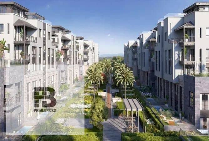 للبيع دوبلكس بجاردن3/4 تشطيب   بقسط على 10 سنوات في تريو جاردن  Trio Garden M Squared في التجمع الخامس 5