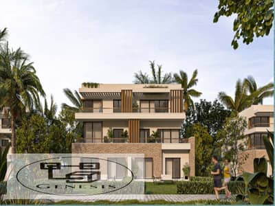 purchased a twin house in Telal Sokhna village, in a prime location, first row on the sea