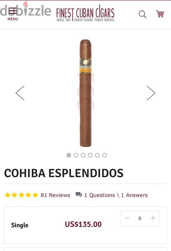 COHIBA ESPLENDIDOS 1