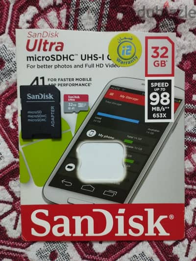 كارت ميموري ذاكرة 32 جيجا سان ديسك SanDisk