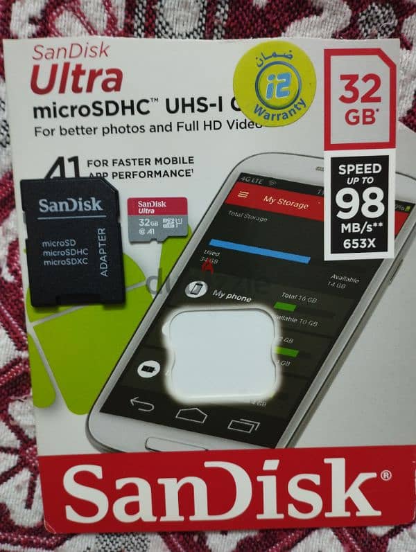 كارت ميموري ذاكرة 32 جيجا سان ديسك SanDisk 1