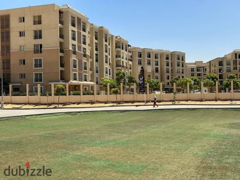 The last 3-bedroom apartment, 132 m, for sale, with a landscape view, in Sarai Compound, directly on the Suez Road 3