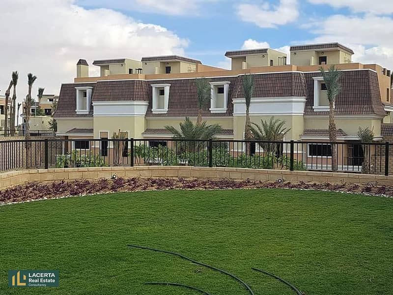 S Villa in Saray Compound, a complete compound with services, an area of ​​239 square meters, in the heart of New Cairo, next to Madinaty, with a down 0