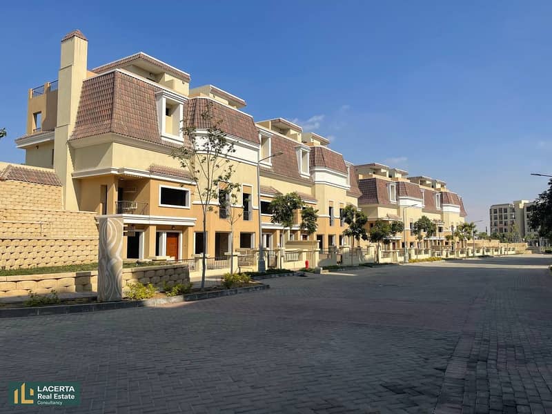 S Villa, 212 meters, prime location, Saray, in the heart of New Cairo, in front of Madinaty 1