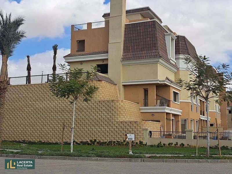 S Villa, 212 meters, prime location, Saray, in the heart of New Cairo, in front of Madinaty 2