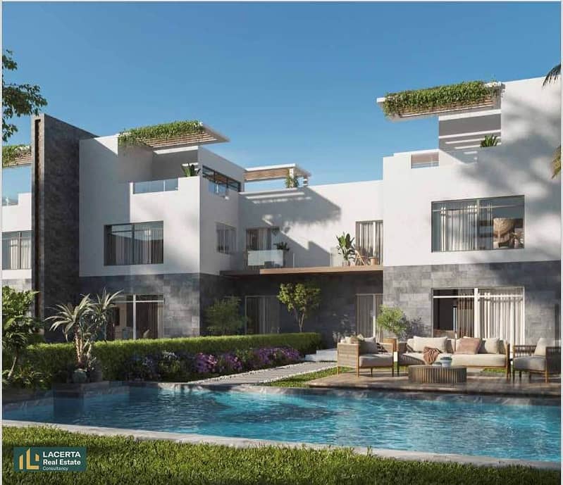 3-storey villa with private pool in Levels by Dunes in Sheikh Zayed, in front of SODIC STRIP 1