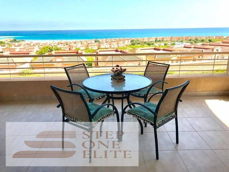 Pay the lowest down payment for a 108 sqm chalet with a distinctive sea view in Telal Ain Sokhna 1