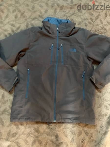 THE NORTH FACE Teal Green & Grey Full Zip Up 0