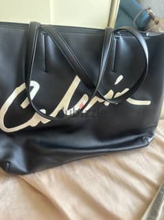 Calvin klein black tote bag 0