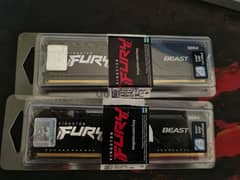 2 HyperX fury 8 gb ram 3200mhz T/S  CL 16 - 18 - 18 1.35V XMP