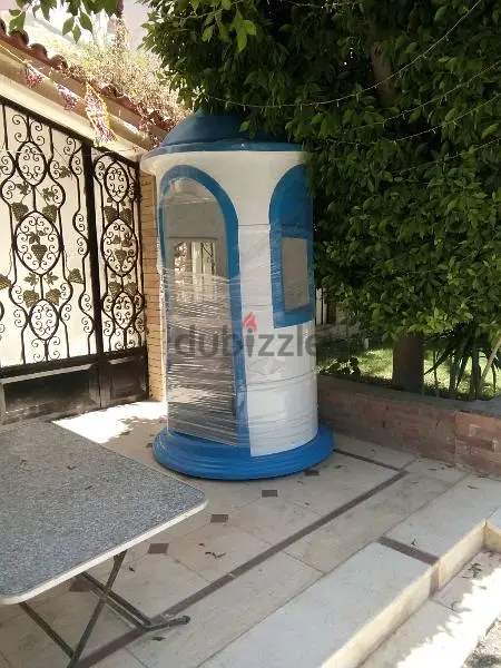 كشك أمن اسطوانى فيبر جلاس