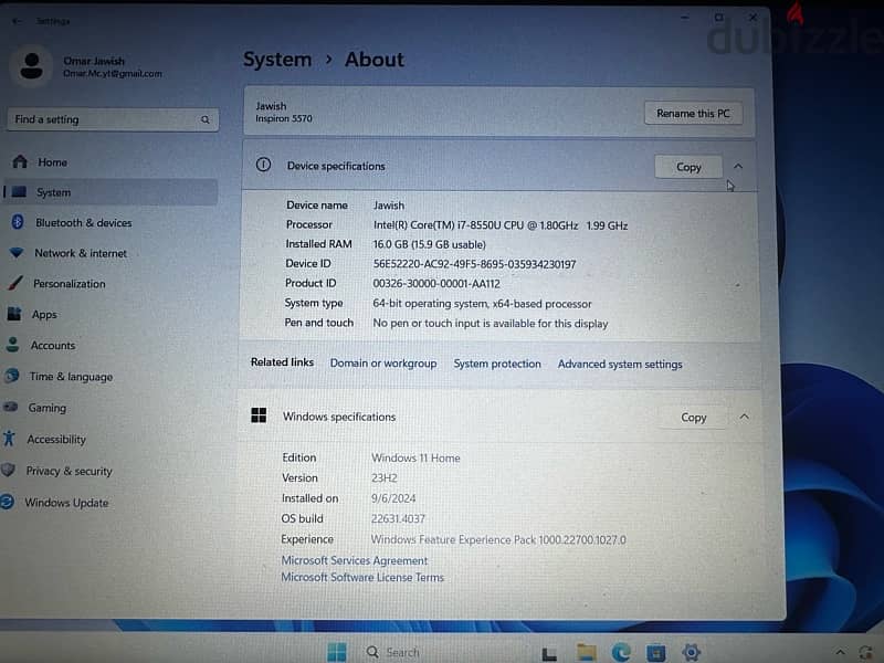 dell laptop inspiron 5570 good condition 1