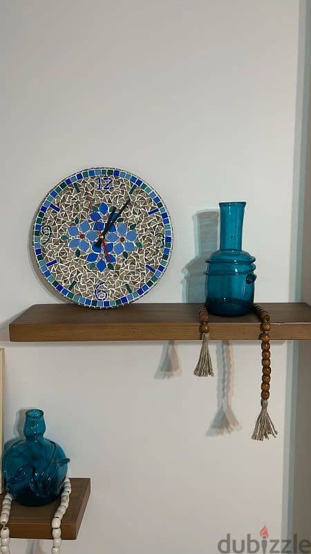 hand made Mosaic wall clock 0