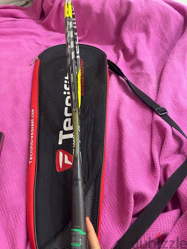 tecnifibre squash racquet ( used like new ) 2