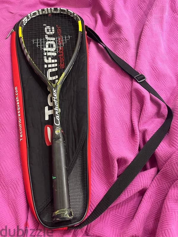 tecnifibre squash racquet ( used like new ) 4