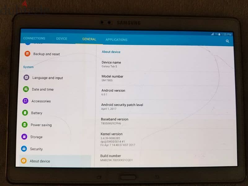 Samsung Galaxy Tab S 16GB 10.5" SM-T805 1