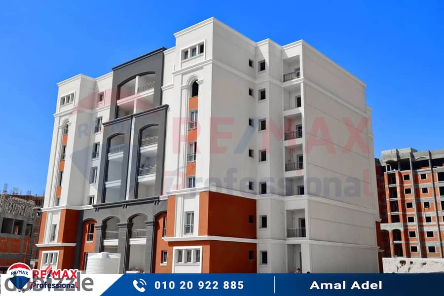 At the lowest price per meter and a completely open view of the largest plaza inside Alex West Compound - Your real estate consultant: Amal Adel 01020 2