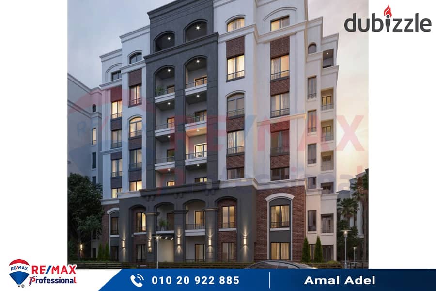 At the lowest price per meter and a completely open view of the largest plaza inside Alex West Compound - Your real estate consultant: Amal Adel 01020 10