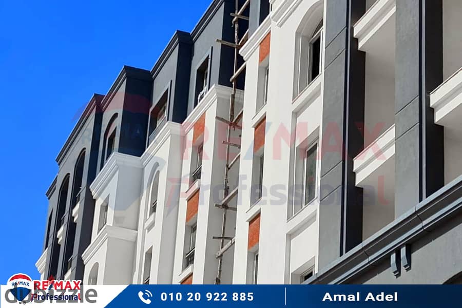 At the lowest price per meter and a completely open view of the largest plaza inside Alex West Compound - Your real estate consultant: Amal Adel 01020 12