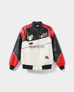 bershka racer leather jacket 0