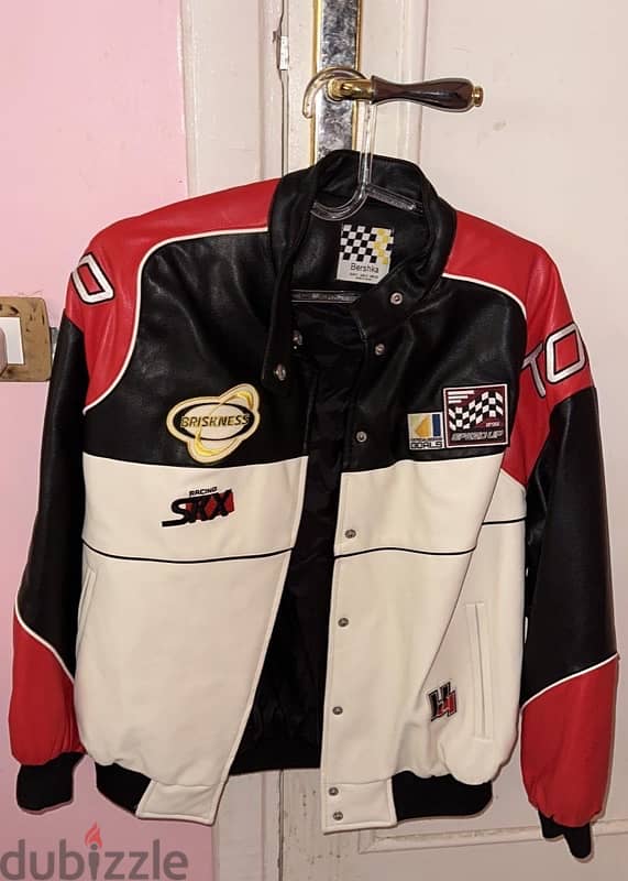 bershka racer leather jacket 1