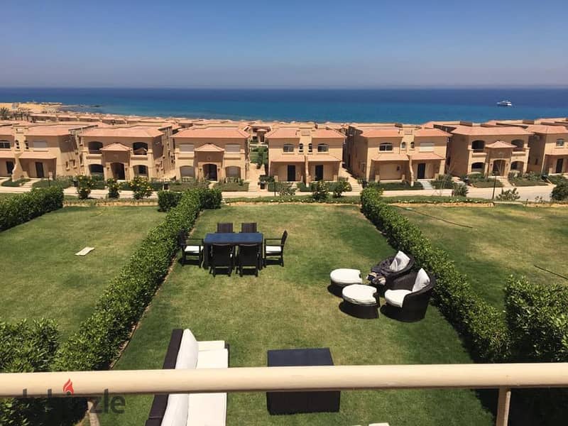 Super Luxe finished chalet, first row on the sea, for sale in installments in Telal El Ain Sokhna, 145 meters, 3 rooms, ready for inspection, Telal El 4